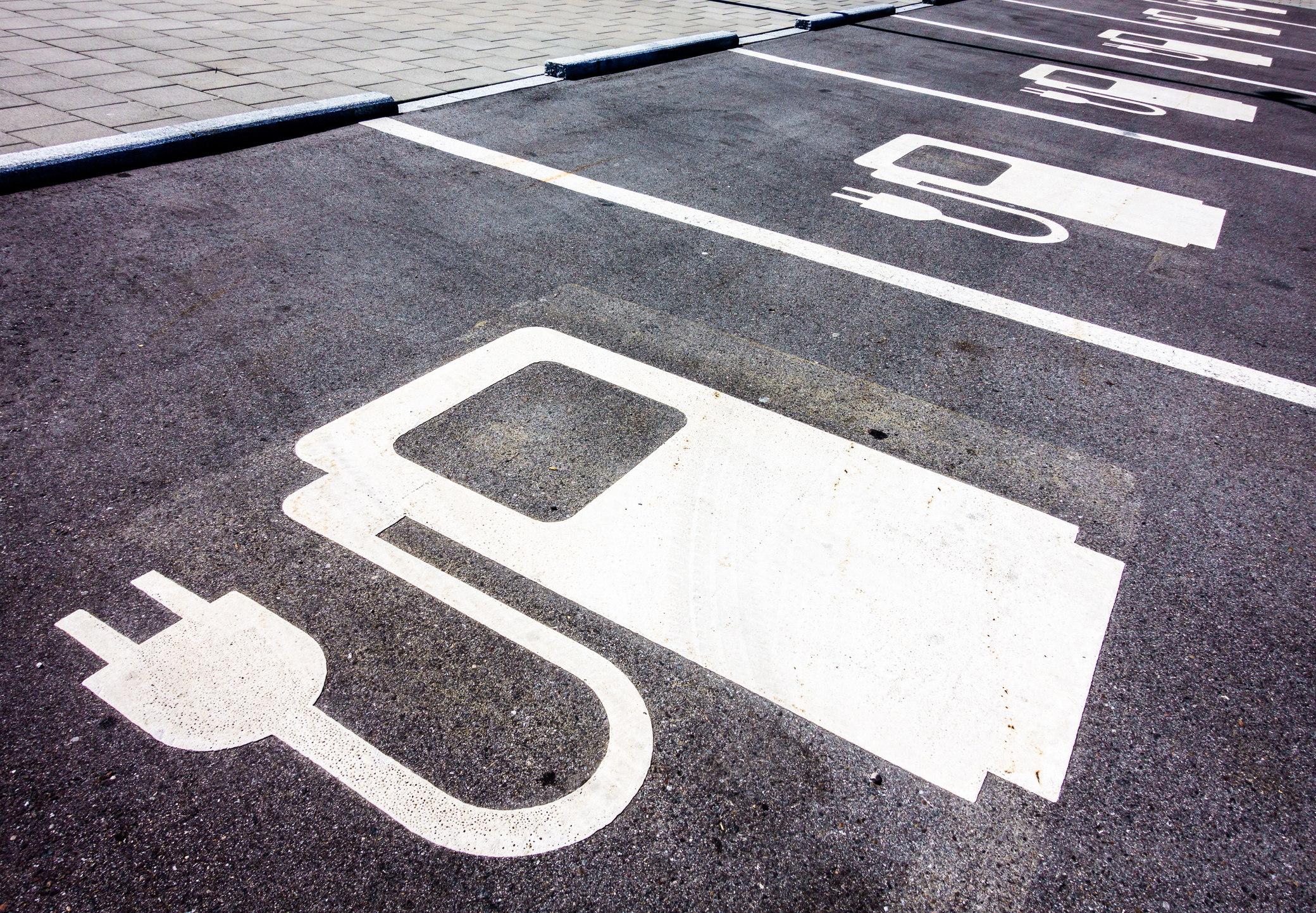 Parking spot for electric cars